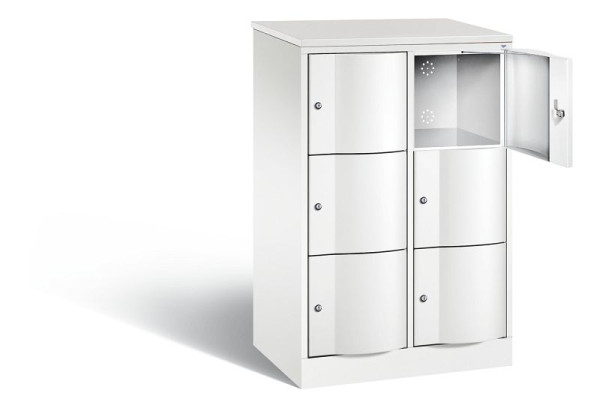 C+P lockerkast Resisto, H1255xB772xD540mm, kleur: verkeerswit, 8573-272 S10486