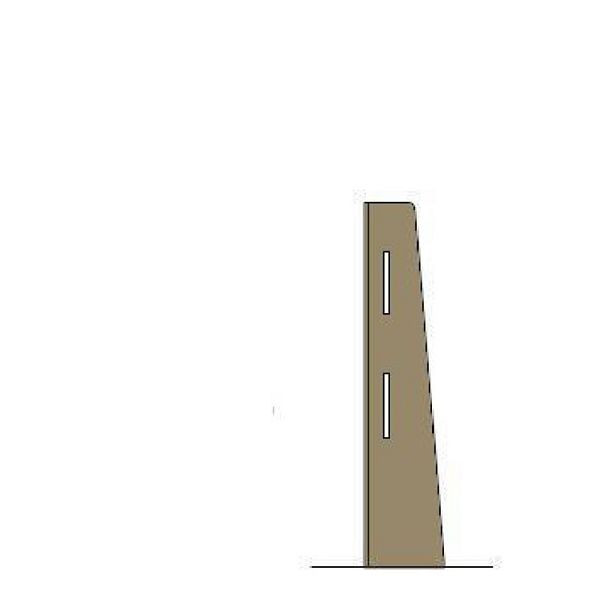 Bolero Easy Screen hoekpaal voor scheidingswand licht eiken 86 x 20cm, FP423