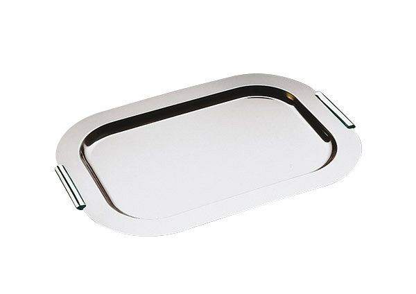 APS dienblad -FINESSE-, 44 x 31 cm, RVS 18/0, handgrepen messing verchroomd, 01712