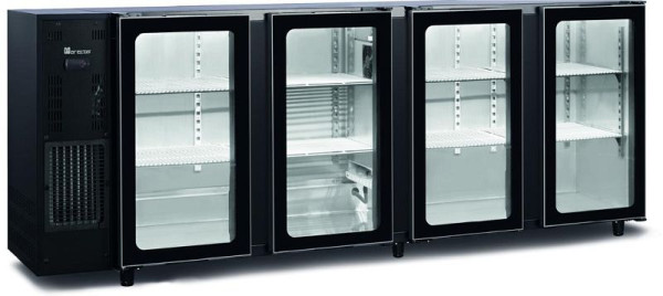 gel-o-mat Getränke-Kühltisch, Modell FBG440/229 PV mit 4 Glastüren, 28GKT.4S
