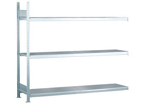 Schulte breedvakstelling met stalen legborden, aanbouwveld, 3 opbergniveaus, vakbreedte 2000 mm, 2006 x 536 x 2000 mm, 278887