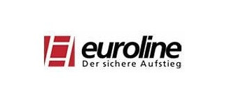 Euroline Einzügige Steigleitern mit Rückenschutz (bis maximal 10m Steighöhe), Alu blank, 5,96m Länge, 9610480