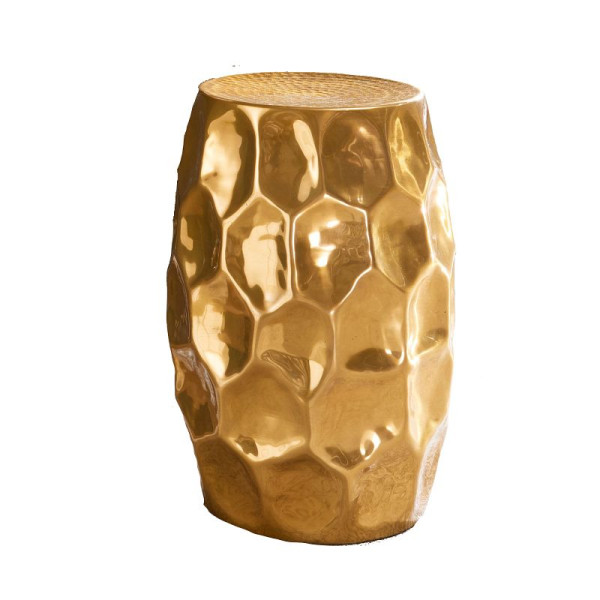Wohnling bijzettafel JADA 30x47x30cm aluminium goud oosters rond, WL5.477