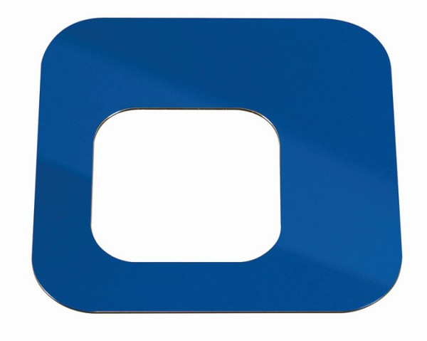 Design afvalbak PURE ELEGANCE deksel + pictogram blauw, B 300 x D 300 x H 5 mm, 392011