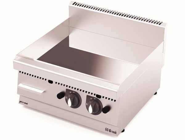 gel-o-mat Gas Griddle-Platte Verchromt Glatt, GO Cook 600, 4,6 kW Gas, GF4060GC