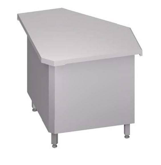 Stalgast binnenhoekmodule 90° "Free Flow" met gesloten onderkast 785x785x880 mm RVS deksel, FF07128