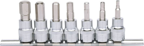 KS Tools 3/8" CHROMEplus bitdoppenset, binnenzeskant, 7-delig 4-12 mm, 918.3921