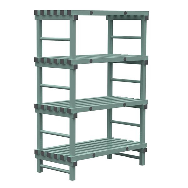 REA Euro plank 1200x600x1750mm, 4 staanders met 450mm afstand, 308.161