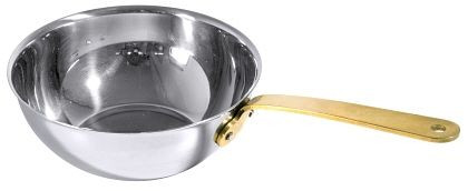 Contacto Mini Wok van roestvrij staal 12 cm met handvat van messing, 3397/110