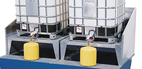 DENIOS clip-on spatbescherming, verzinkt, voor lekbak TC-2F en TC-2A, 114-568