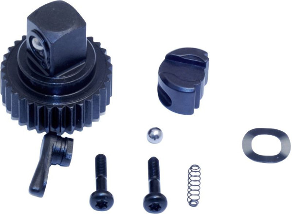 Hazet reserveonderdelenset ratelwiel, 12,5 = 1/2" aandrijfvierkant bestaande uit: ratelwiel, borgstuk, schakelhefboom, schroeven, kogel, veerring, 6403-1/9