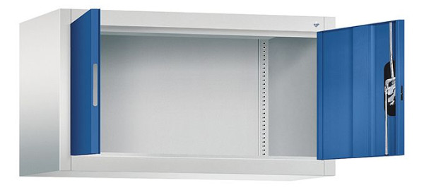 C+P bovenkast Acurado, H500xW930xD400mm, kleur: lichtgrijs / gentiaanblauw, verzonken handgreep, 9264-000 S10219