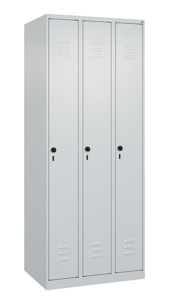 C+P luierkluis Classic PLUS, 3 vakken, 1850x750x500mm, 7035/7035, veiligheidsdraaigrendel, 080000-39 S10008