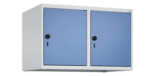 C+P kastopzet Classic PLUS, bovenkast, 7035/5023, veiligheidsdraaigrendel, 500x800x500mm, 2 vakken, 080090-22 S10005