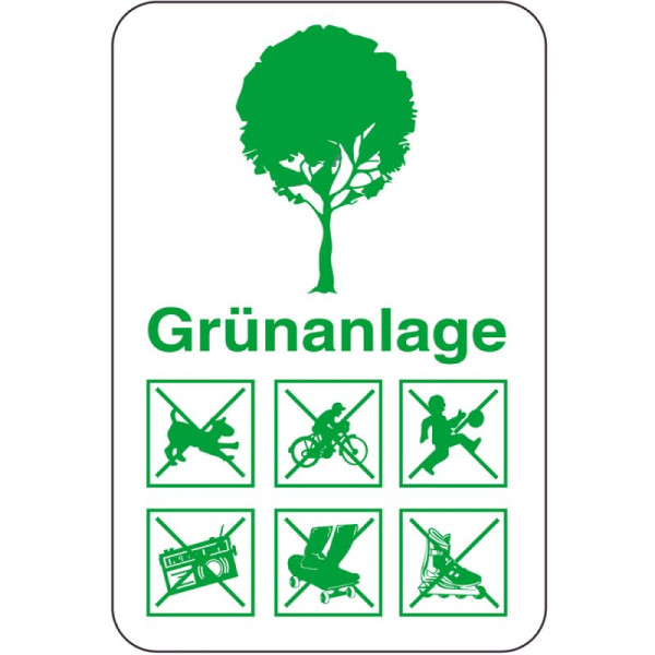 Stone HGS speciaal bord, groene vlak, 400 x 600 mm, tekst: groen, 14994
