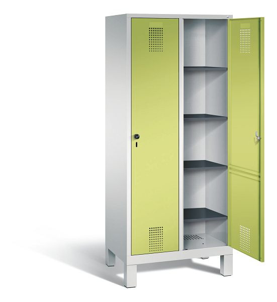 C+P washok Evolo, H1850xW810xD500mm, kleur: lichtgrijs / virid groen, 48010-22B S10013