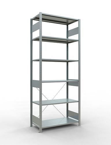 Schulte legbord, basisveld, 6 opbergniveaus, kruisschoor, vakbelasting 150 kg, 1060 x 536 x 2500 mm, 278697