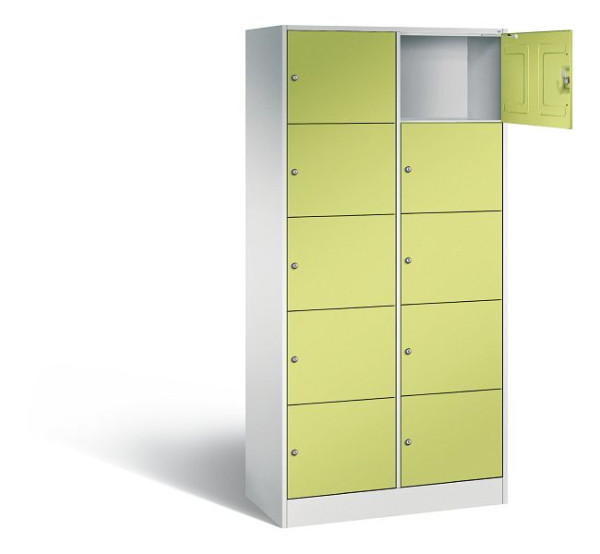 C+P lockerkast serie 8070, H1950xW900xD480mm, kleur: lichtgrijs / virid groen, 82700-20 S10067