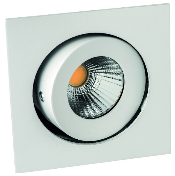 rutec Projekt RINCA COB LED - inbouwspot 40° draaibaar, 360° draaibaar, vierkant, 350mA, 8W, IP20, 2700K, CRI90 - wit, PEG671UWWOK