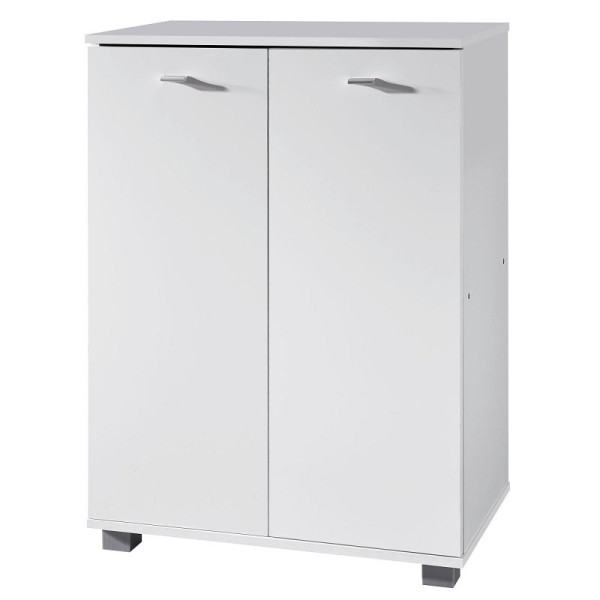 Wohnling Design schoenenkast TAJA modern hout wit 12 paar schoenen 4 vakken 2 deuren, WL1.348