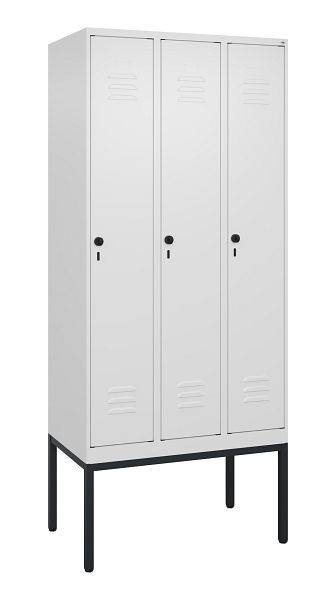 C+P luierkluis Classic PLUS met middenwand, frame, 3 vakken, 2120x900x500mm, 9016/9016, veiligheidsdraaigrendel, 0800307-30F S10014