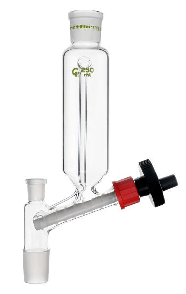 Rettberg doseertrechter voor poedervormige stoffen, 250 ml, sleeve NS 29/32, sleeve NS 14.5/23, kern NS 29/32, borosilicaatglas 3.3, 134119036