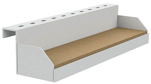 Bedrunka + Hirth opbergplank MRS, onderaanslag voor gereedschap, buizen etc., afmetingen in mm (BxDxH): 273 x 61 x 60, SRAB150