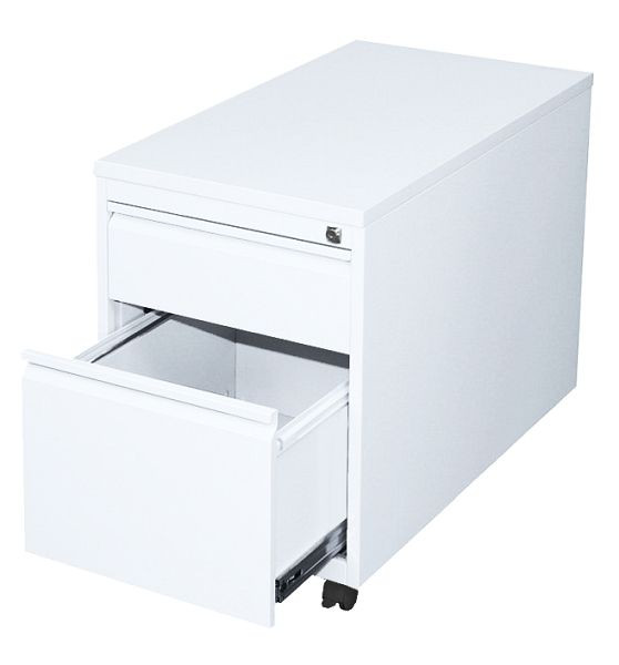Lüllmann rolcontainer, 620 x 460 x 800 mm, signaalwit/signaalwit, 505507
