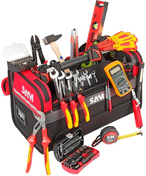 SAM gereedschapstas 39l met elektrische samenstelling, 122 gereedschappen, CP-ELEC1