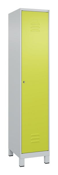 C+P Umkleidespind Classic PLUS, Füße, 1950x400x500mm, 7035/0024, Zylinderschloss, 080010-12 S10025