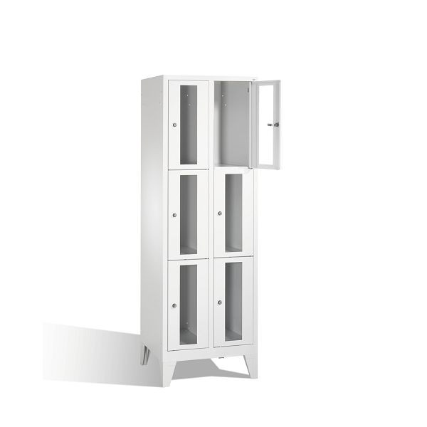 C+P lockerkast Classic, H1850xB610xD500mm, kleur: lichtgrijs, 8010A203 S10000
