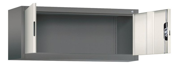 C+P bovenkast Acurado, H500xB1200xD400mm, kleur: vulkaangrijs / parelwit, verzonken handgreep, 9464-000 S10124