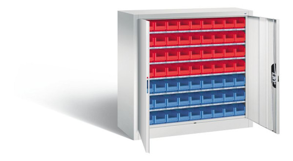 C+P tijdschriftenkast serie 13, H1000xB1000xD420mm, kleur: lichtgrijs, 133944-24 S10000