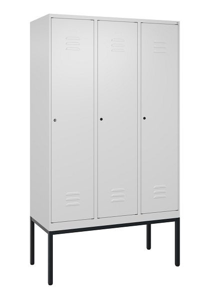 C+P luierkluis Classic PLUS met middenwand, frame, 3 vakken, 2120x1200x500mm, 9016/9016, cilindersloten, 0800307-32F S10029