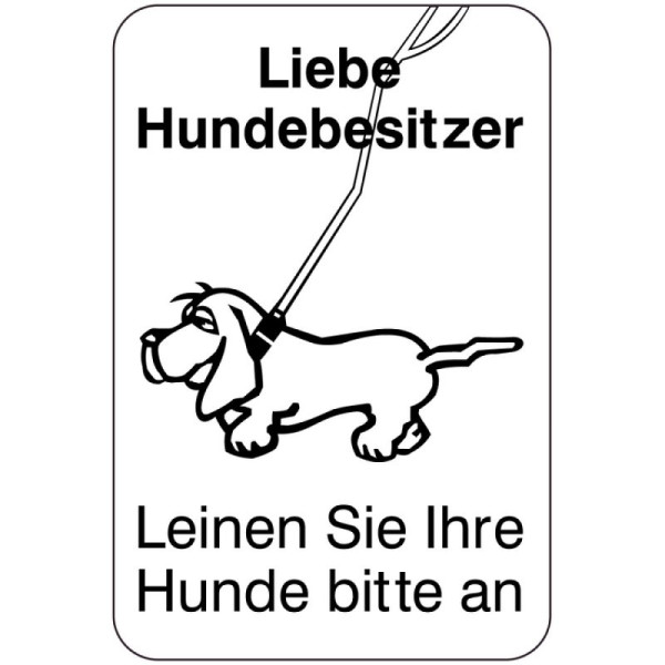 Stein HGS HGS speciaal bord, Beste hondenbezitters - Houd uw honden aangelijnd, 400 x 600 mm, 15026