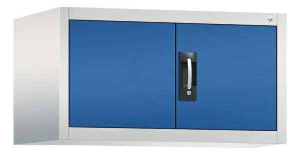 C+P bovenkast Acurado, H500xW930xD600mm, kleur: lichtgrijs / gentiaanblauw, verzonken handgreep, 9294-000 S10011