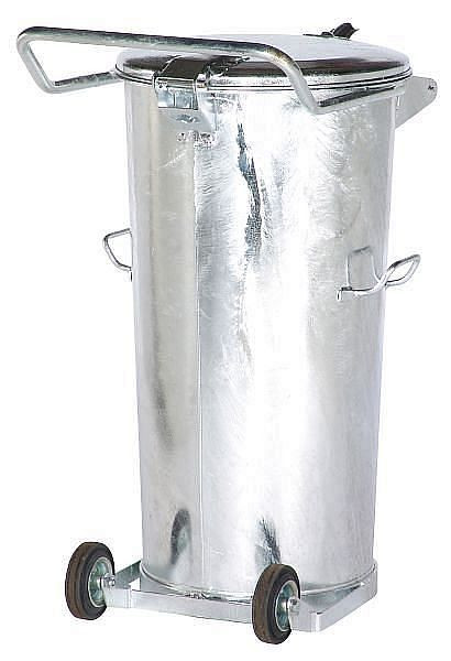 Renner systeemprullenbak 110 L, verrijdbaar, Ø (boven) ca. 476 mm, Ø (onder) ca. 385 mm, thermisch verzinkt, 2035-01