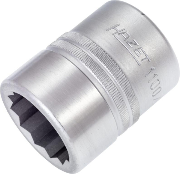 Hazet dopsleutelinzet, dubbel zeskant, hol vierkant 25 mm (1 inch), uitwendig dubbel zeskantprofiel, 32 mm, 1100Z-32