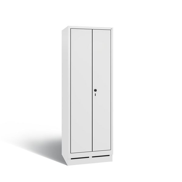 C+P locker Evolo, 2 compartimenten, H1800B610T500 mm, Wit/HPL Wit, 48022-20B S10045
