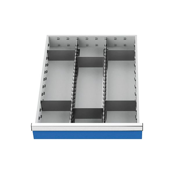 Bedrunka + Hirth lade-inzet, serie 500 middenvakrails, met 6 tussenschotten, 113A