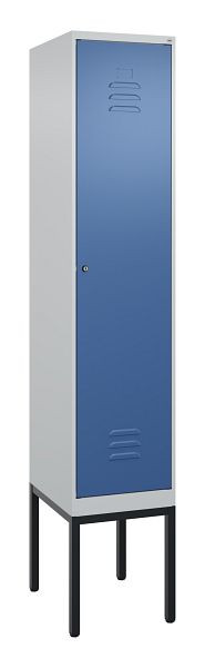 C+P luierkluis Classic PLUS met middenwand, frame, 2120x400x500mm, 7035/5023, cilinderslot, 0800307-12F S10020