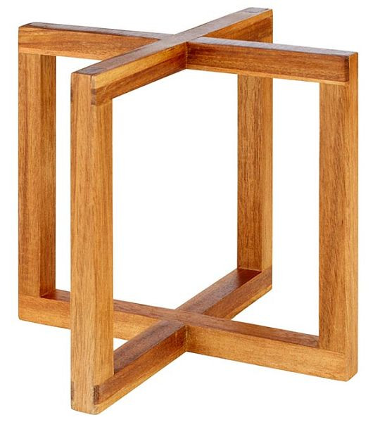 APS buffetkast -HOUT-, 20 x 20 cm, hoogte: 17,5 cm, acaciahout, 33280