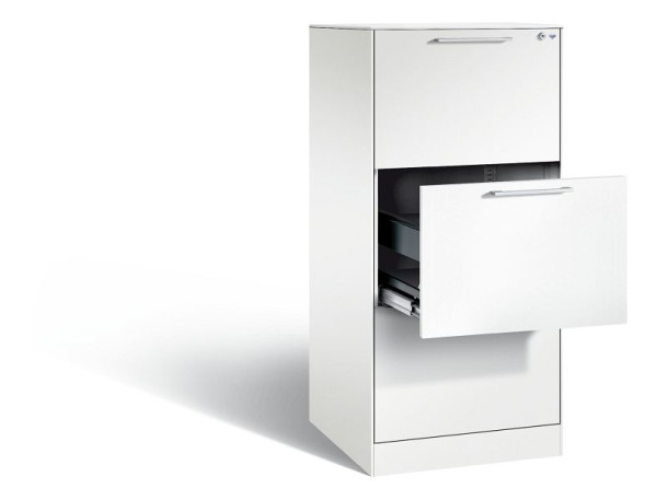 C+P hangarchiefkast Asisto, H1310xB562xD600mm, kleur: verkeerswit, beugelgreep, 146224-301 S10071