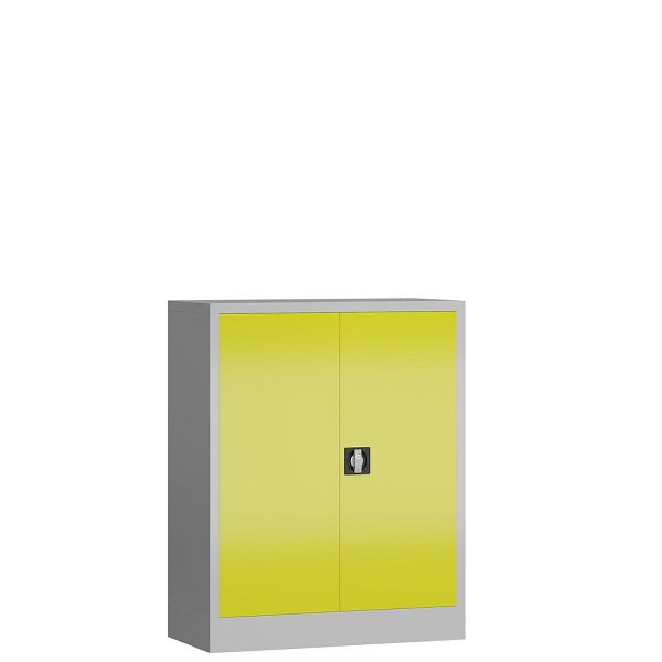 Lüllmann ClassiX draaideurkast, 1000 x 800 x 380 mm, lichtgrijs/zinkgeel, X-530316
