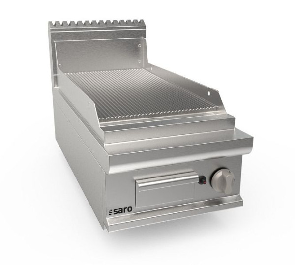 Saro gasgrillplaat 400mm breed tafelapparaat gegroefd LQ, 423-8605