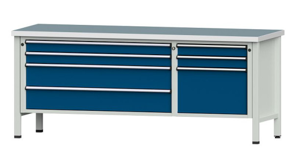 ANKE werkbanken kistwerkbank, model 288 V, 2000 x 700 x 840 mm, RAL 7035/5010, UBP 40 mm, 304.636
