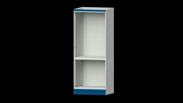 ANKE werkbanken basiskast modulair kastsysteem, model 101, 865 x 720 x 2200 mm, lege behuizing open, RAL 7035/5010, 631.102