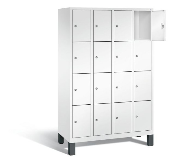 C+P lockerkast Evolo, H1850xB1190xD500mm, kleur: verkeerswit, 48010-404 S10133