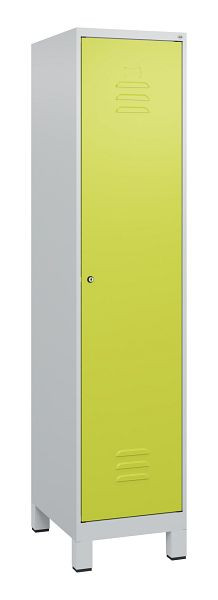 C+P luierkastje Classic PLUS met middenwand, voeten, 1800x400x500mm, 7035/0024, cilinderslot, 0800107-12F S10025