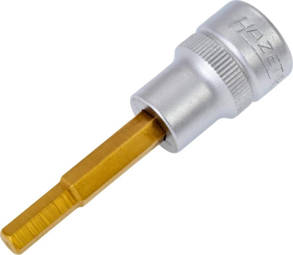 Hazet schroevendraaierdop, hol vierkant 10 mm, binnenzeskant profiel, 5 mm, korte uitvoering met karteling, 8801-5